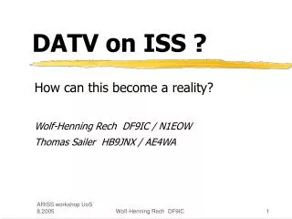 DATV on ISS ?