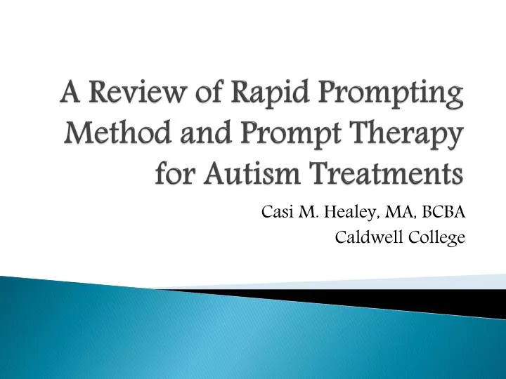 a review of rapid prompting method and prompt therapy for autism treatments