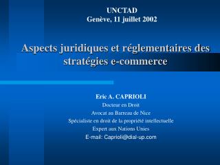 Aspects juridiques et réglementaires des stratégies e-commerce