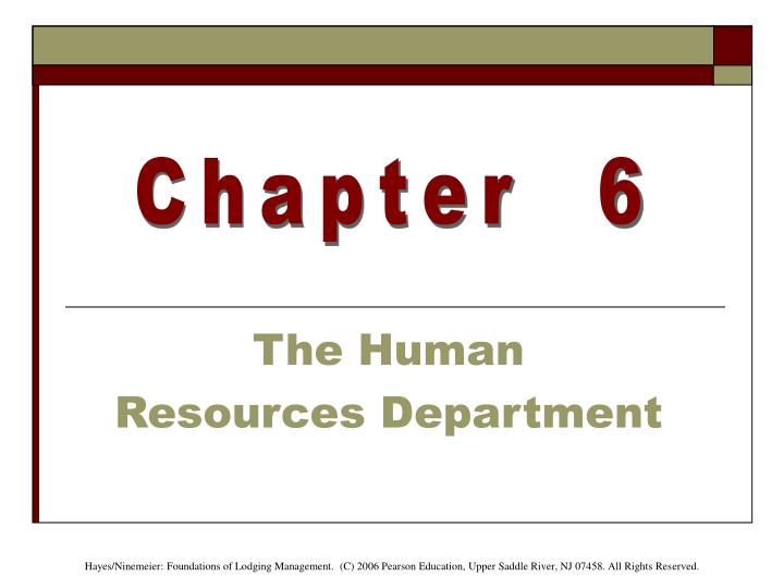 the human resources department