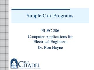 Simple C++ Programs