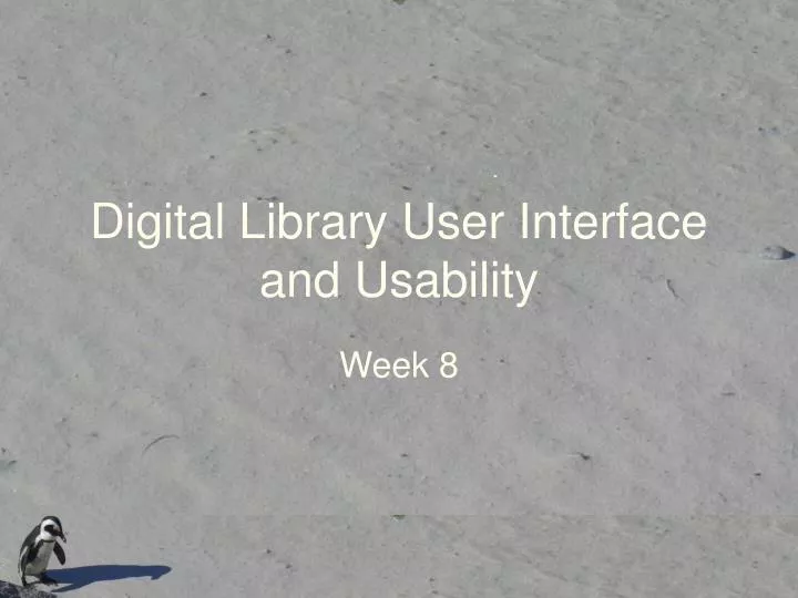 digital library user interface and usability