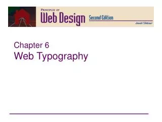 Chapter 6 Web Typography