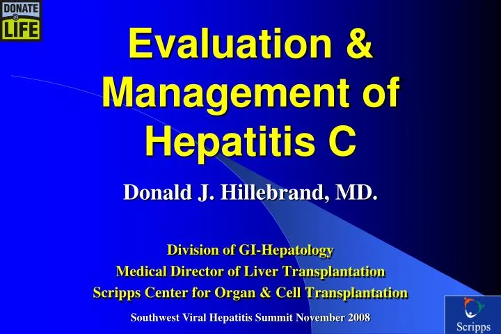 evaluation management of hepatitis c
