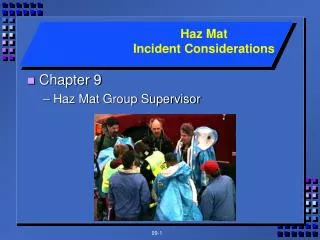 Chapter 9 Haz Mat Group Supervisor