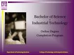Department of Technology Systems College of Technology and Computer Science - slide 1