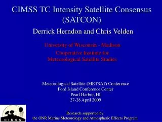CIMSS TC Intensity Satellite Consensus (SATCON)