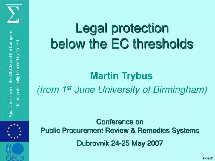 legal protection below the ec thresholds
