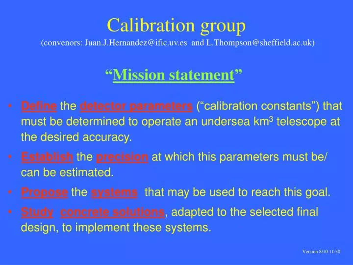 calibration group