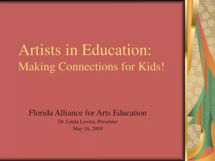 artists in education making connections for kids