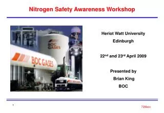 Nitrogen Safety Awareness Workshop
