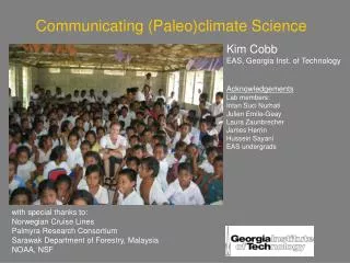 Communicating (Paleo)climate Science