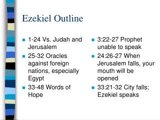 Ezekiel Outline
