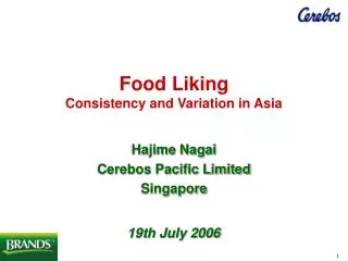 Food Liking Consistency and Variation in Asia