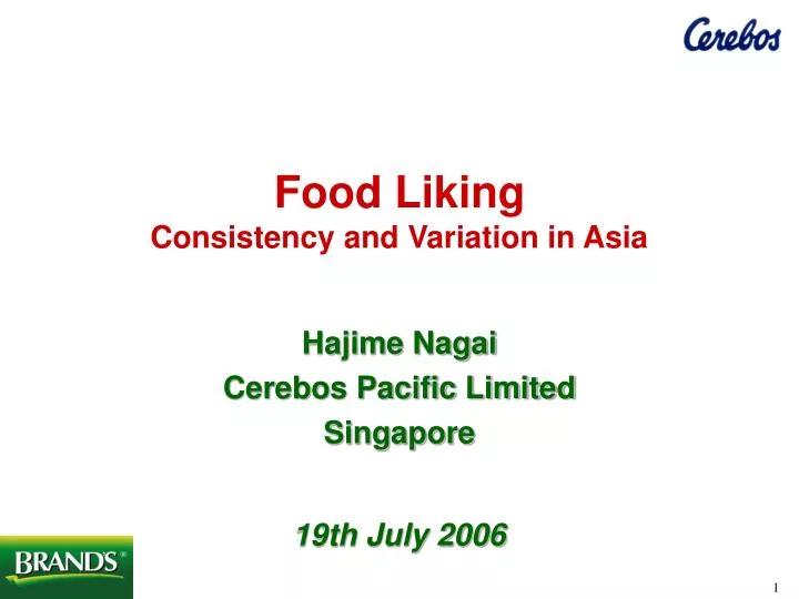 food liking consistency and variation in asia