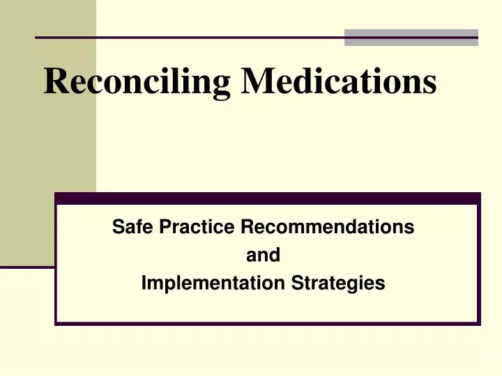 reconciling medications