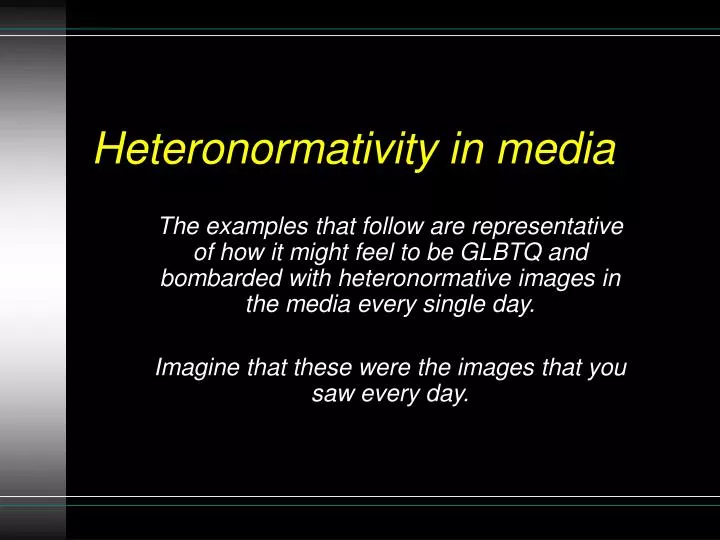 heteronormativity in media