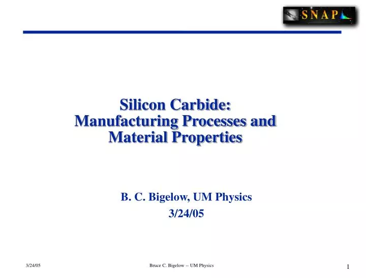 silicon carbide manufacturing processes and material properties