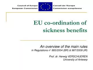 EU co-ordination of sickness benefits