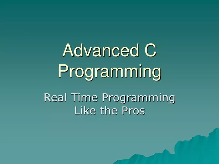 advanced c programming