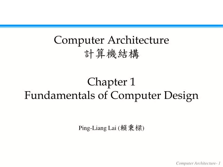 chapter 1 fundamentals of computer design