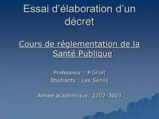 essai d laboration d un d cret