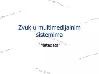 zvuk u multimedij alnim s istemima
