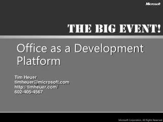 Office as a Development Platform