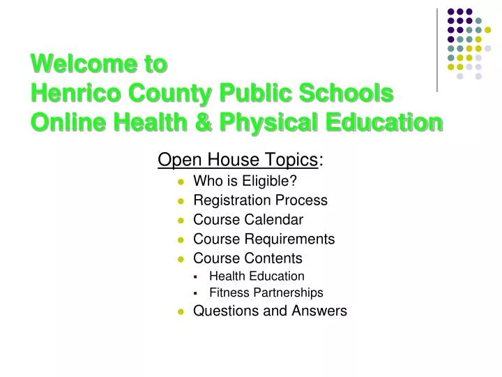 welcome to henrico county public schools online health physical education