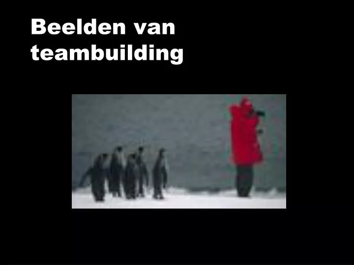 beelden van teambuilding