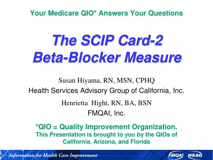 your medicare qio answers your questions the scip card 2 beta blocker measure