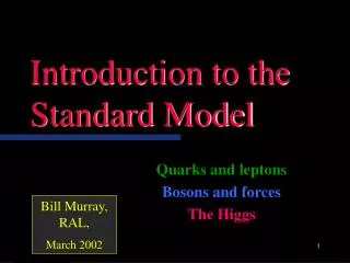 Introduction to the Standard Model