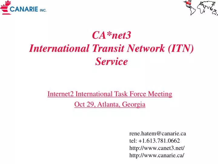 ca net3 international transit network itn service