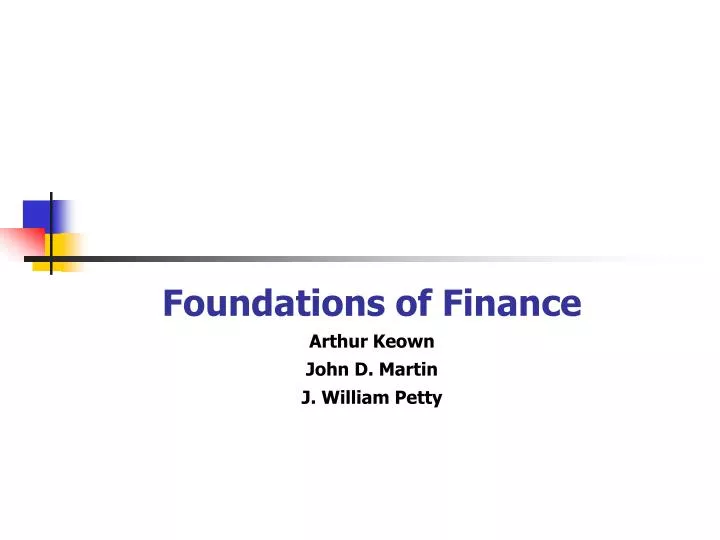 foundations of finance arthur keown john d martin j william petty