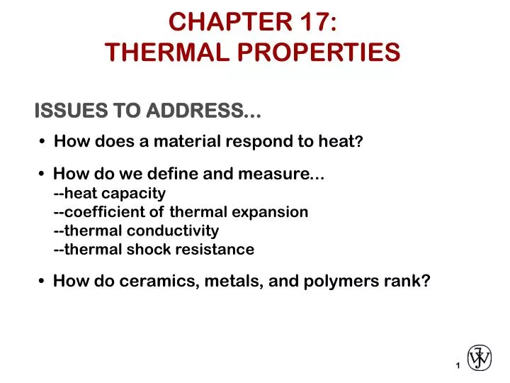 chapter 17 thermal properties