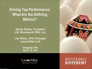 Driving Top Performance: What Are the Defining Metrics?