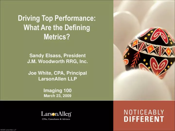 driving top performance what are the defining metrics