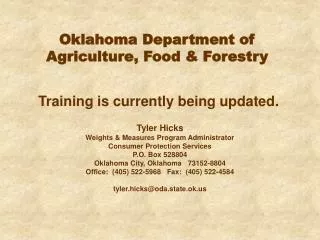 Oklahoma Department of Agriculture, Food &amp; Forestry