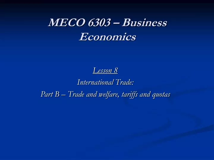 meco 6303 business economics