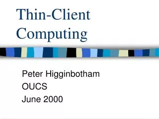 Thin-Client Computing