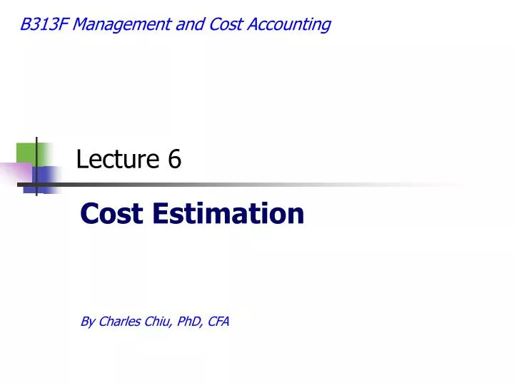 b313f management and cost accounting