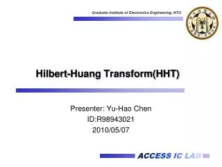 Hilbert-Huang Transform(HHT)