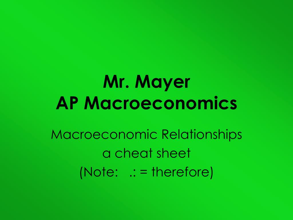 ppt - mr. mayer ap macroeconomics powerpoint... PPT - Mr. Mayer AP Macroeconomics PowerPoint Presentation, free ...