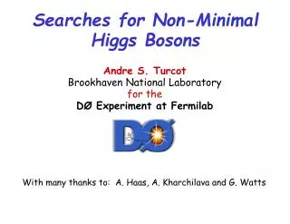Searches for Non-Minimal Higgs Bosons