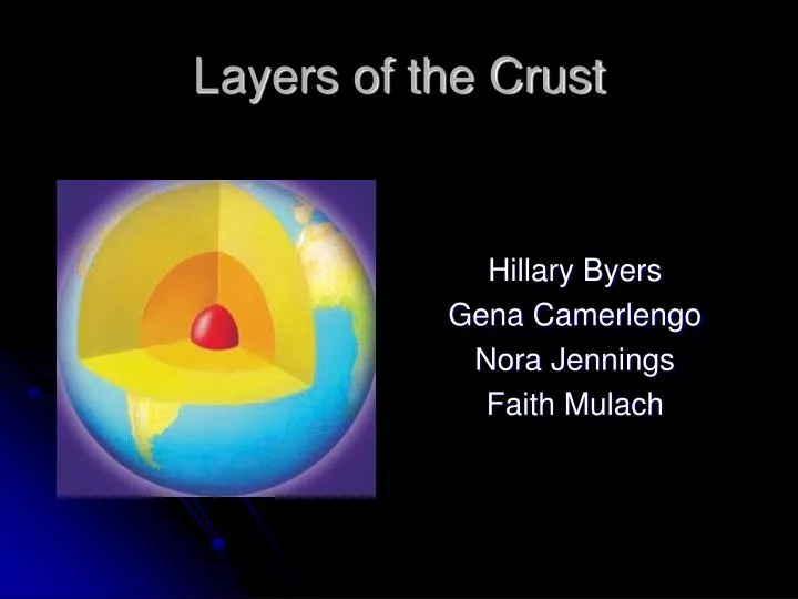 layers of the crust