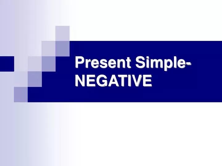 present simple negative