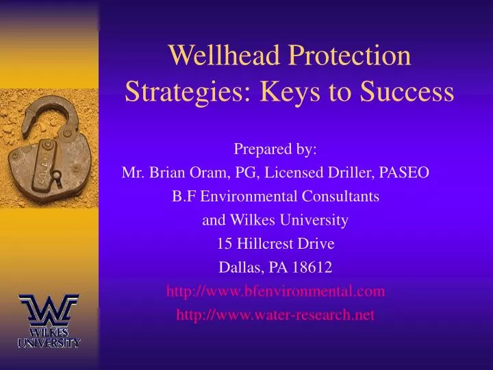 wellhead protection strategies keys to success