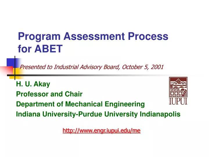 program assessment process for abet