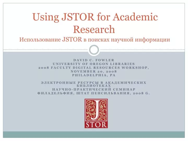 using jstor for academic research jstor