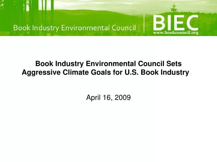book industry environmental council sets aggressive climate goals for u s book industry
